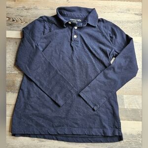 CrewCuts By J. Crew Boy's Navy Blue Long Sleeve Polo Shirt Size 8
